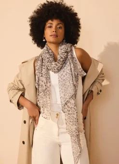 New Allison Leopard Print Lightweight Scarf Scarves