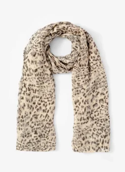 New Allison Leopard Print Lightweight Scarf Scarves