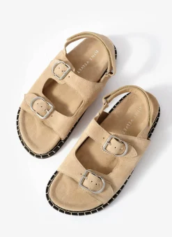 Aria Suede Double Buckle Sandals Sandals