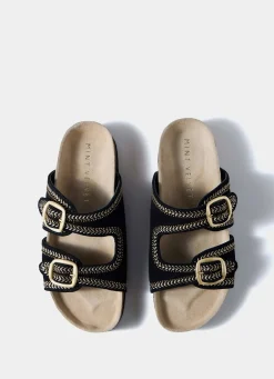Discount Ava Suede Beaded Sandals Sandals