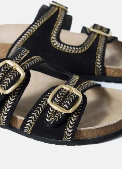 Discount Ava Suede Beaded Sandals Sandals