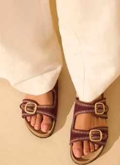 Discount Ava Suede Beaded Sandals Sandals