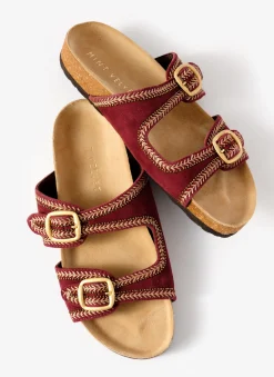 Discount Ava Suede Beaded Sandals Sandals