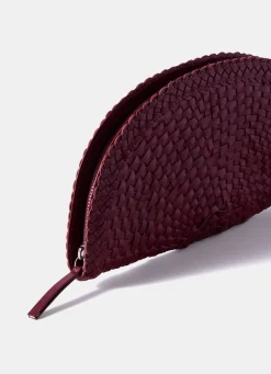 Outlet Bea Leather Woven Clutch Bags