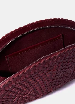 Outlet Bea Leather Woven Clutch Bags