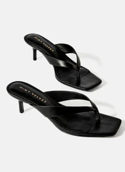 Online Betty Leather Flip Flop Heels Heels|Heels