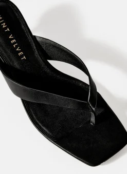 Online Betty Leather Flip Flop Heels Heels|Heels