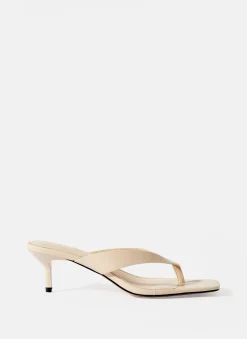 Betty Leather Flip Flop Heels Heels|Heels