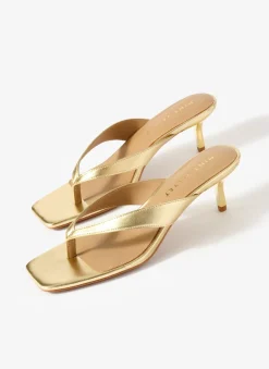 Outlet Betty Leather Flip Flop Heels Heels|Heels