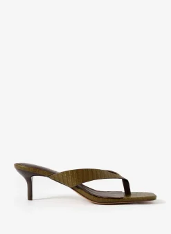 Clearance Betty Leather Flip Flop Heels Heels|Heels
