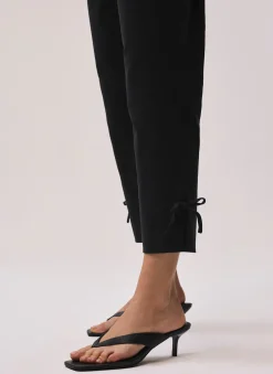 Sale Cotton Blend Capri Trousers Trousers