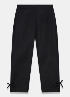 Sale Cotton Blend Capri Trousers Trousers