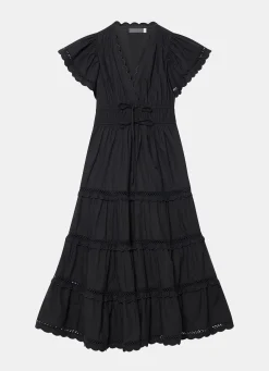 Cotton Ruffle Midi Dress Midi Dresses