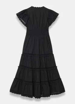 Cotton Ruffle Midi Dress Midi Dresses