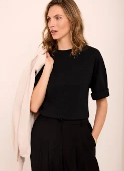Online Cotton Seam Detail T-shirt All Tops|Tops
