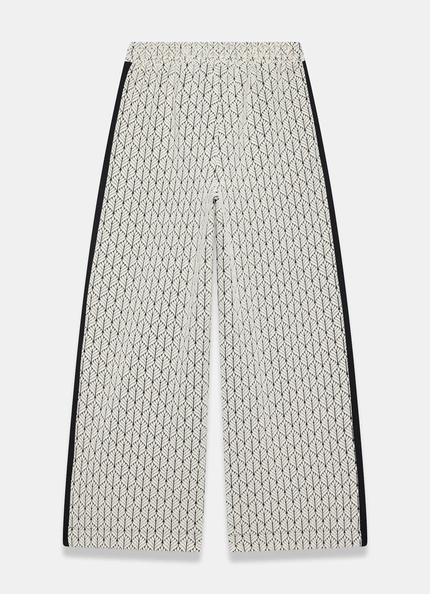 Hot Jacquard Side Stripe Wide Trousers Trousers