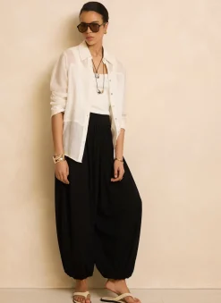 Clearance Jersey Balloon Trousers Trousers