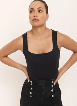 Discount Layering Scoop Neck Vest T-Shirts|T-Shirts