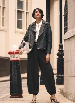 Leather Relaxed Biker Jacket Jackets|Leather & Suede Jackets