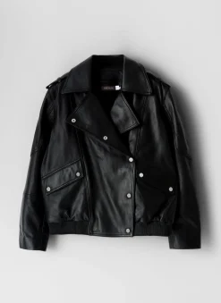 Leather Relaxed Biker Jacket Jackets|Leather & Suede Jackets