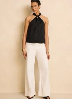 Clearance Linen Halter Top All Tops|Tops