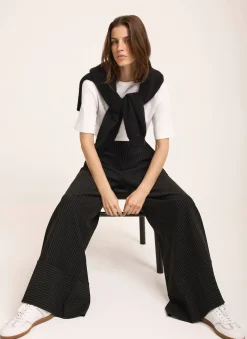 Discount Pinstripe Wide Trousers Trousers