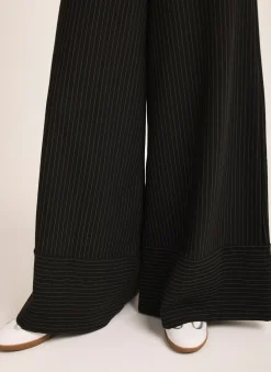 Discount Pinstripe Wide Trousers Trousers