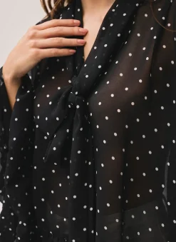 Clearance Polka Dot Print Blouse Shirts & Blouses