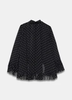 Clearance Polka Dot Print Blouse Shirts & Blouses