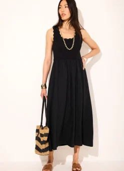 Best Scallop Trim Midi Dress Summer Dresses|Midi Dresses