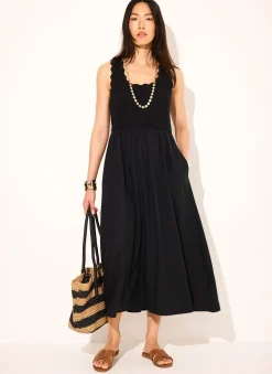 Best Scallop Trim Midi Dress Summer Dresses|Midi Dresses