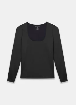 Sale Scoop Neck Long Sleeve Top Essentials