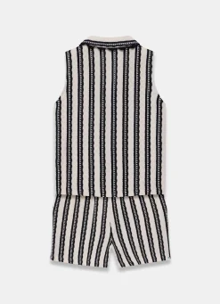 Clearance Stripe Beach Short Set Trousers