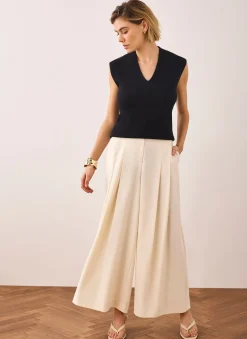 Sale Wool Blend Sleeveless Knit Top Knitted Tops|Knitted Tops
