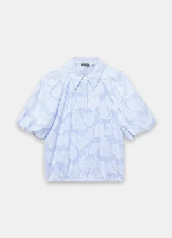 Clearance Cotton Jacquard Striped Shirt Shirts & Blouses