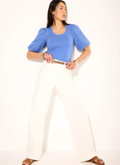Hot Cotton Puff Sleeve Top All Tops|Tops
