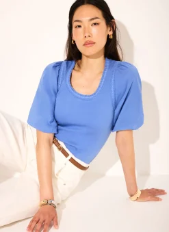 Hot Cotton Puff Sleeve Top All Tops|Tops