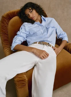 Hot Cotton Scallop Detail Shirt Shirts & Blouses