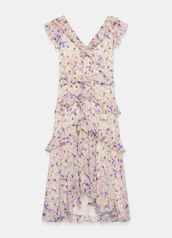 New Floral Print Ruffle Midi Dress Occasion Dresses|Occasion Dresses