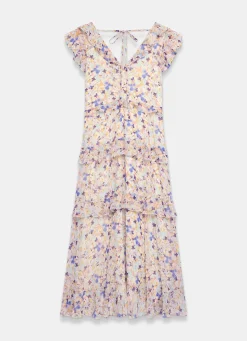 New Floral Print Ruffle Midi Dress Occasion Dresses|Occasion Dresses