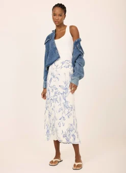 Clearance Floral Print Slip Skirt Maxi Skirts|Skirts