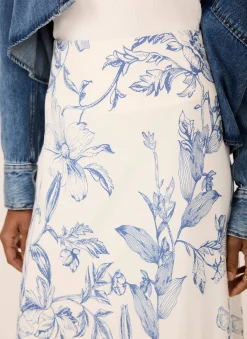 Clearance Floral Print Slip Skirt Maxi Skirts|Skirts