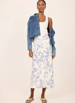 Clearance Floral Print Slip Skirt Maxi Skirts|Skirts