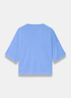 Online Linen Blend Boxy T-Shirt T-Shirts|T-Shirts