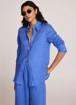 Online Linen Blend Shirt Shirts & Blouses