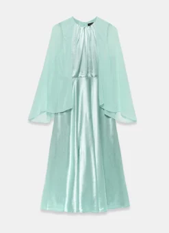 Discount Satin Cape Maxi Dress Occasion Dresses|Occasion Dresses