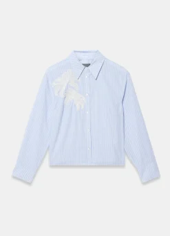 Hot Stripe Embroidered Shirt Shirts & Blouses