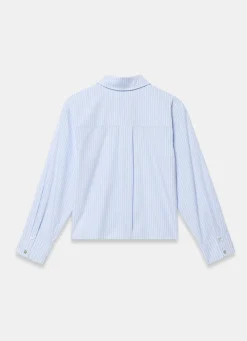 Hot Stripe Embroidered Shirt Shirts & Blouses