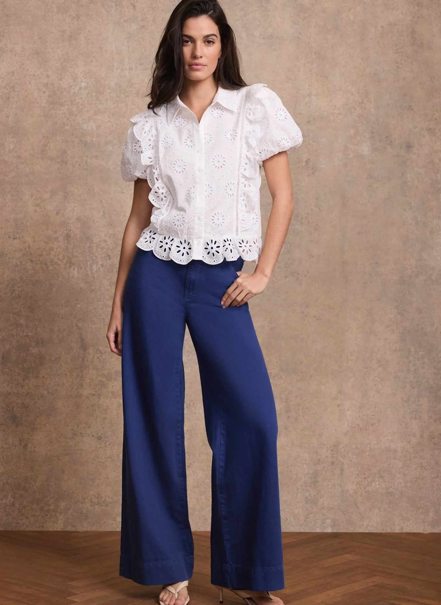 Hot Washed Refined Wide Jeans Jeans|Wide Leg Jeans