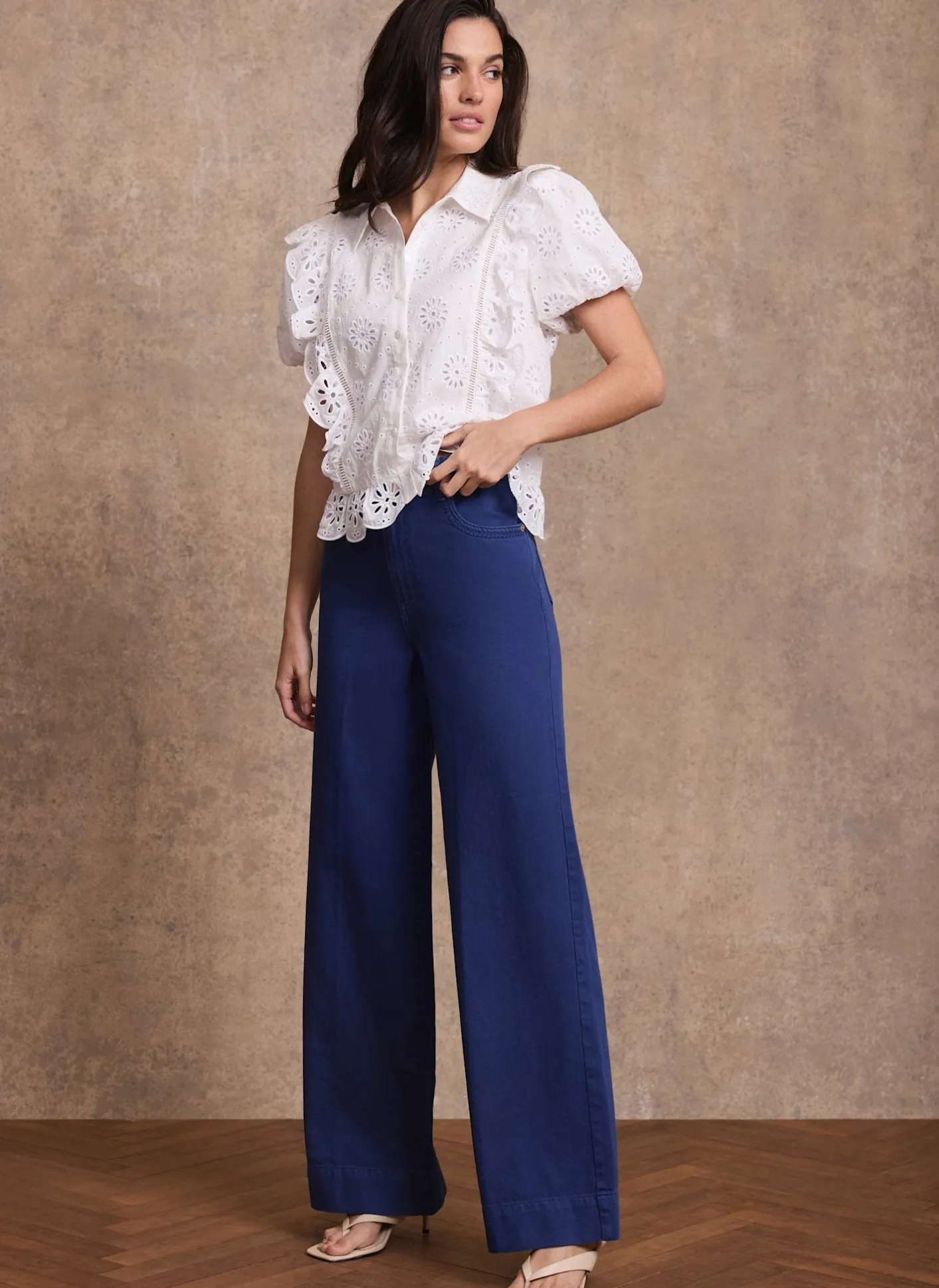 Hot Washed Refined Wide Jeans Jeans|Wide Leg Jeans